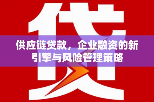 五营供应链贷款，企业融资的新引擎与风险管理策略
