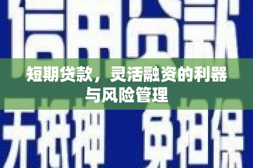 五营短期贷款，灵活融资的利器与风险管理