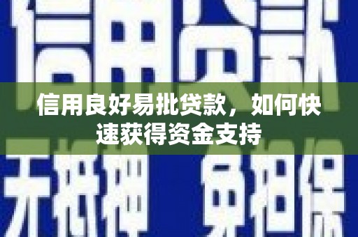 五营信用良好易批贷款，如何快速获得资金支持