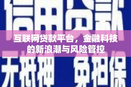 五营互联网贷款平台，金融科技的新浪潮与风险管控