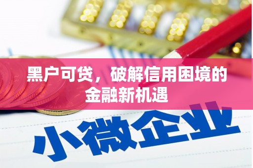 五营黑户可贷，破解信用困境的金融新机遇
