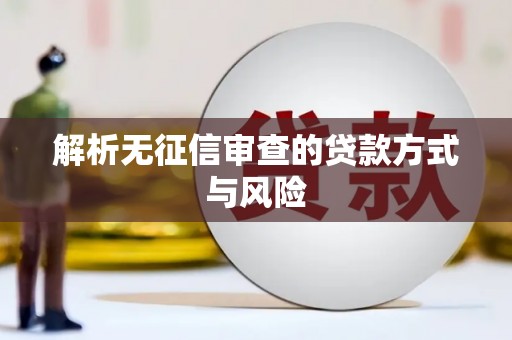 五营解析无征信审查的贷款方式与风险